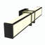 Luminaire de meuble-lavabo encastré moderne à intensité variable 1 lumière DEL 24 po Aubrelle en noir mat avec abat-jour en acrylique-1240918294