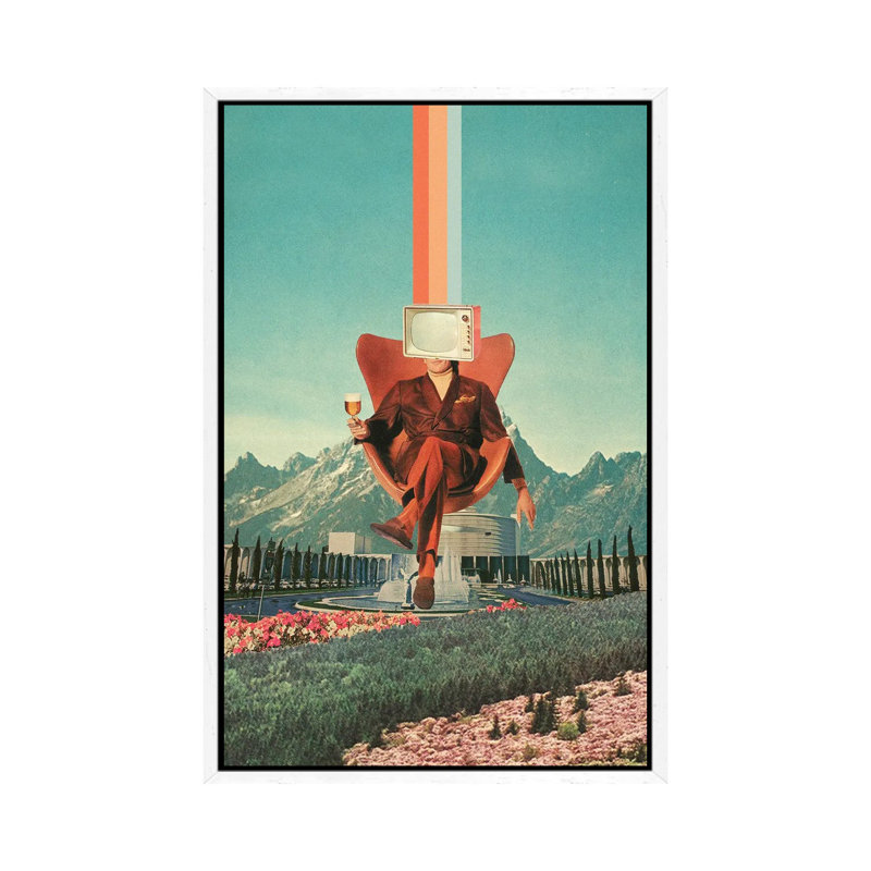 Enemy by Frank Moth - Print on Canvas, 101.6 cm H x 66.04 cm W, White Framed