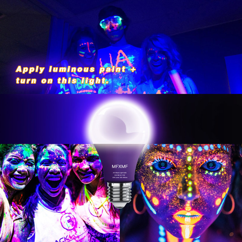 UV Black Light Bulbs 4 Pack, 4 Packs