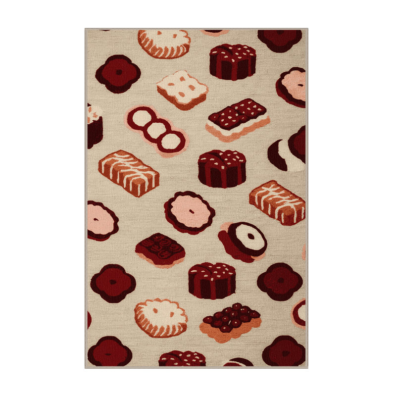  Tapis lavable en pâte de haricots rouges, Rectangulaire 2 pi x 3 pi