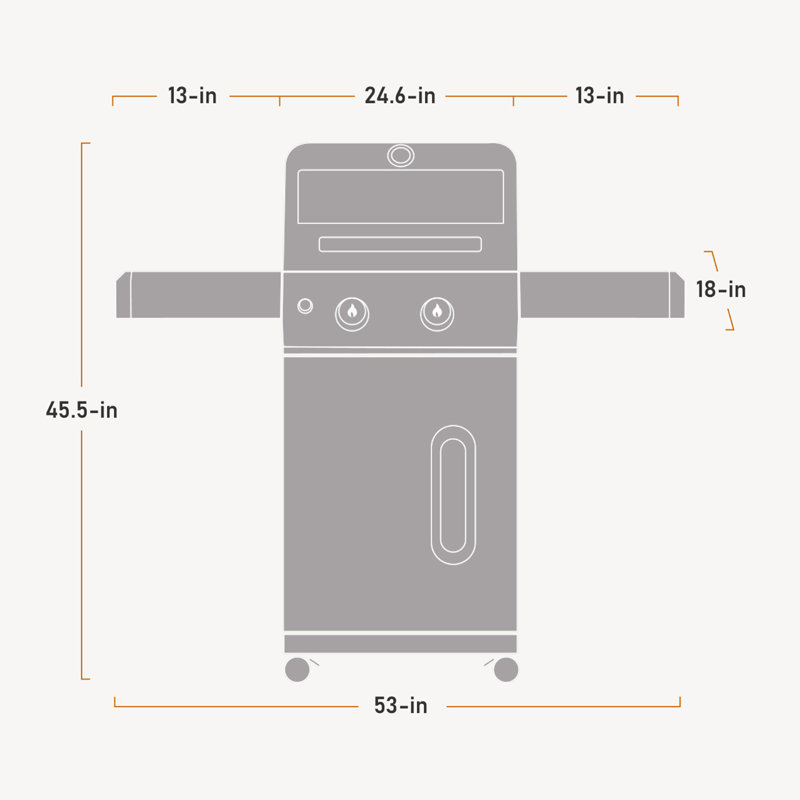 Monument Grills Mesa 2-Burner Series,Freestanding Stainless Steel Liquid Propane Gas Grill with Cabinet, 24,000 BTU – Perfect for Family BBQs,Holiday gift