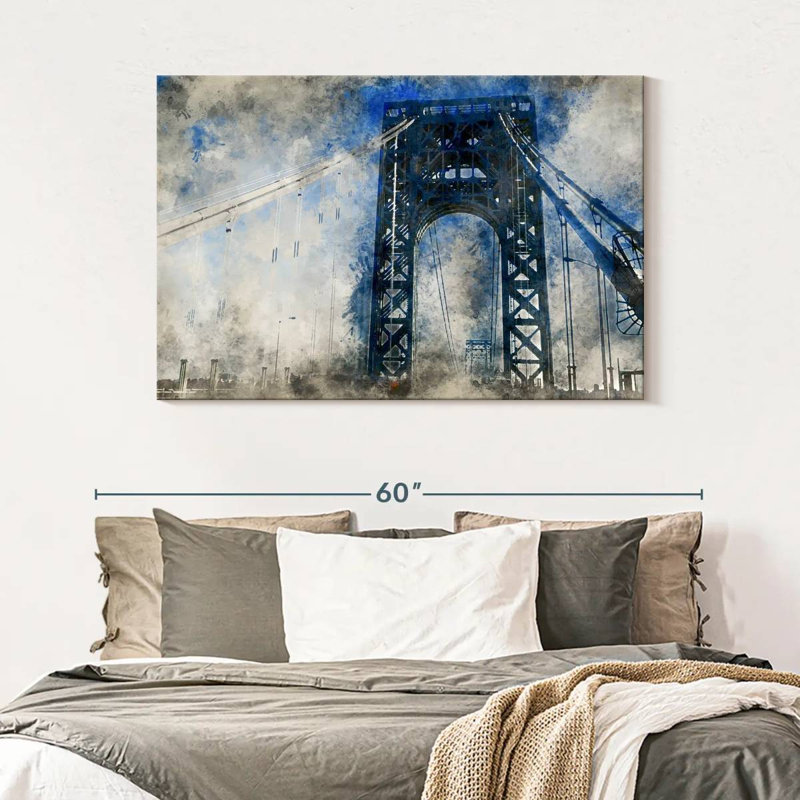 Lilie Abstract Bridge, 32" H x 48" W