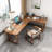 Tan Rectangular Solid Wood desks-803410155-803410159