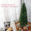 Arbre de Noël artificiel mince de 6 pi, 618 pointes, aspect de conception de branche réaliste, ignifuge, processus d'assemblage simple, fonction de texture, installation facile,