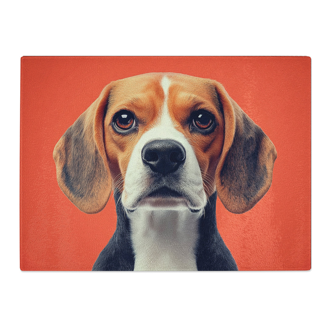 Beagle Dog Vol.4  Glass Chopping Board