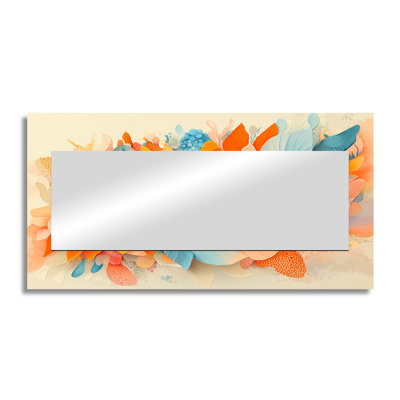 Ferns Dream Botanicals Pastel Fragments I - Abstract Wall Mirror Art - Printed On Metal