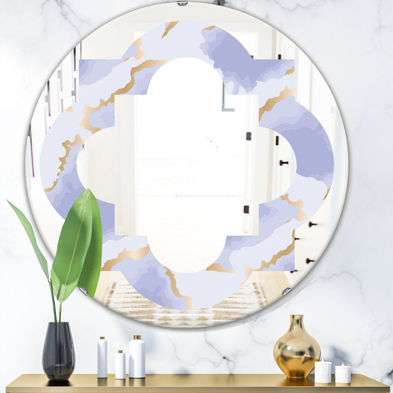 Miroir mural éclectique abstrait Quatrefoil, H 31,5 po x l po