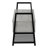 Grey Laminate 42" Rectangular Storage Bench With Black Metal Drawers For Hallway Entryway Pegs