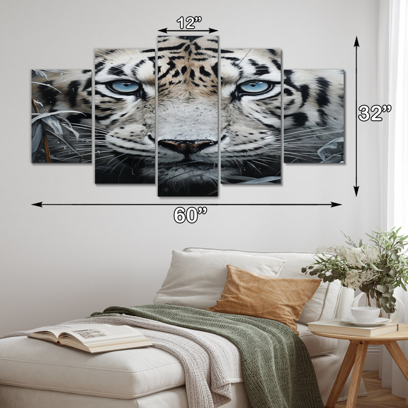 «Tiger Mysterious Watcher II» sur toile, reproduction de 5 pièces