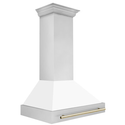 ZLINE Autograph Edition 36 in. Stainless Steel Range Hood with White Matte Shell