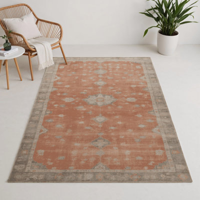 Tapis intérieur et extérieur brun Overdyed
