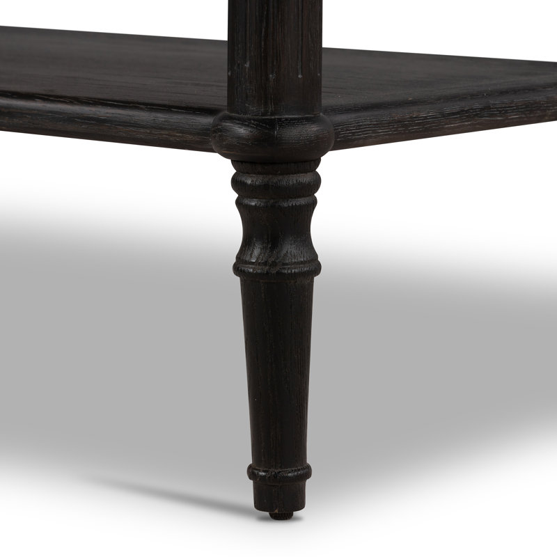 Toulouse 1 - Drawer Solid Wood Nightstand, Distressed Black