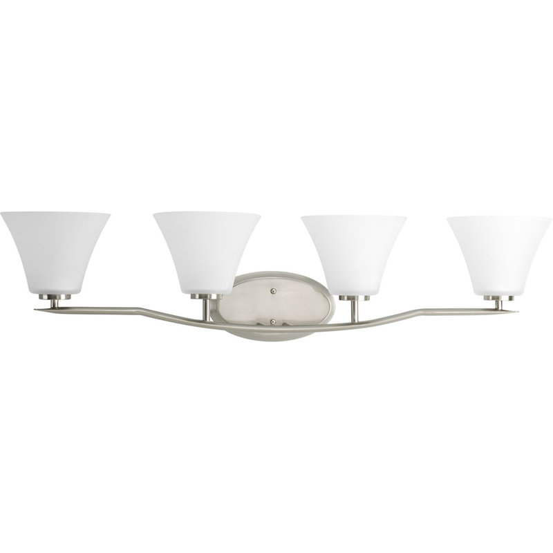 Éclairage pour meuble-lavabo 4 lumières Karla, Nickel brossé