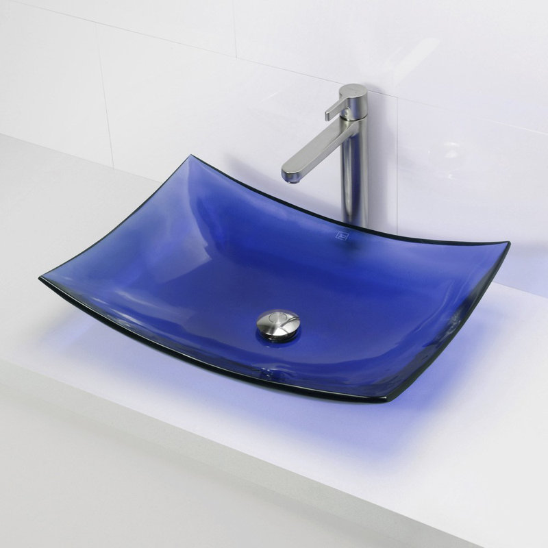 DECOLAV Incandescence 16.5'' Plastic Rectangular Bathroom Sink, Depth