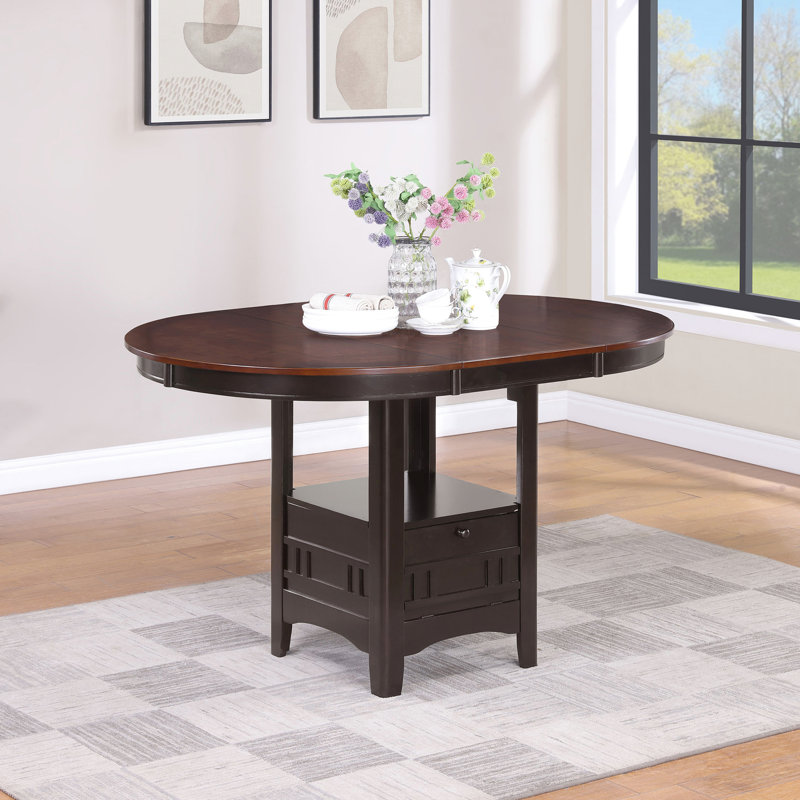 Table de salle à manger avec abat-jour en châtaignier, finition chaleureuse, base, mélange classique - contemporain, structure, mélange moderne, pour la décoration