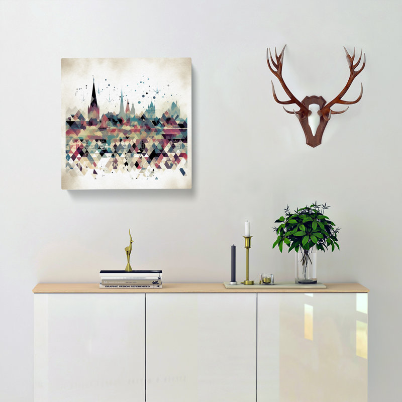 City Of Oxford Geometric - Print, 50cm H x 50cm W x 3cm D