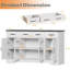 Buffet 55 "avec 3 tiroirs et 2 portes en verre-1472458006