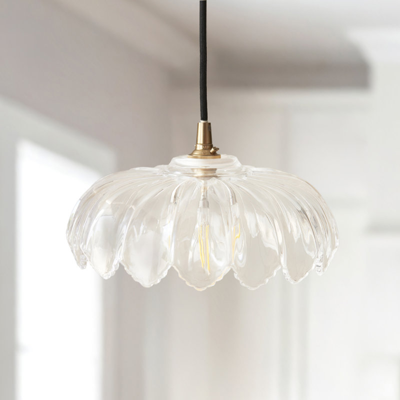 1 - Light Brushed Brass Pendant, Black