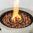 24" Outdoor Fire Pit Table Propane Fire Pit Table Top Fire Pit 50000 BTU Steel Fire Pit for Patio Deck Backyard Grey