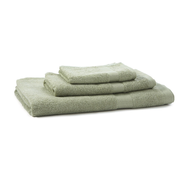 Ensemble de serviettes en rayonne de bambou 3 pièces, Sauge vert