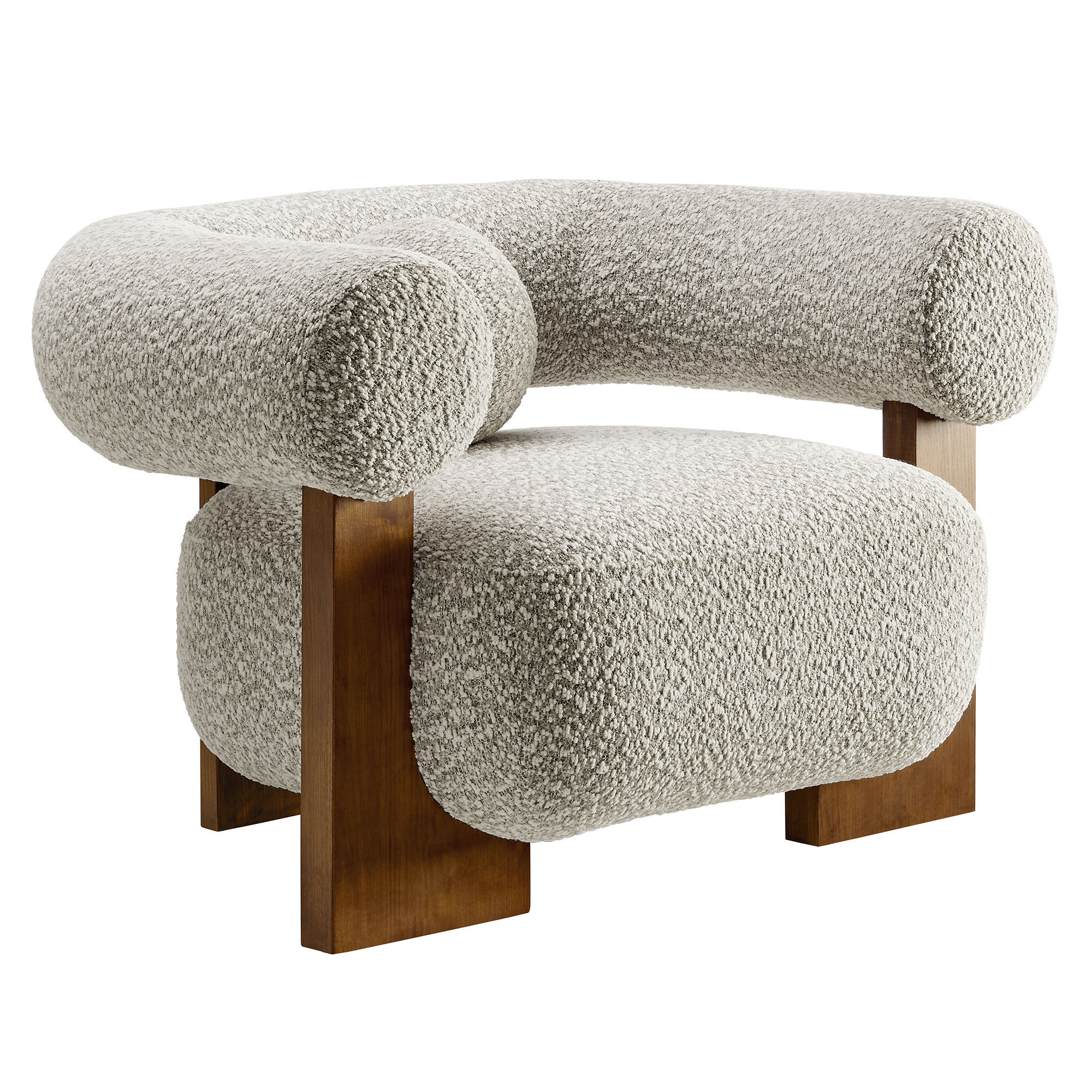 Modway Jace Boucle Accent Chair In River Rock | Wayfair