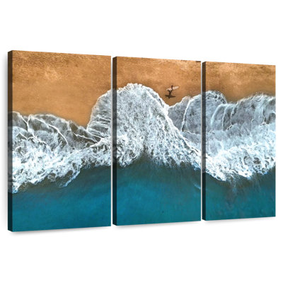 Gillard Surfer On Exotic Beach