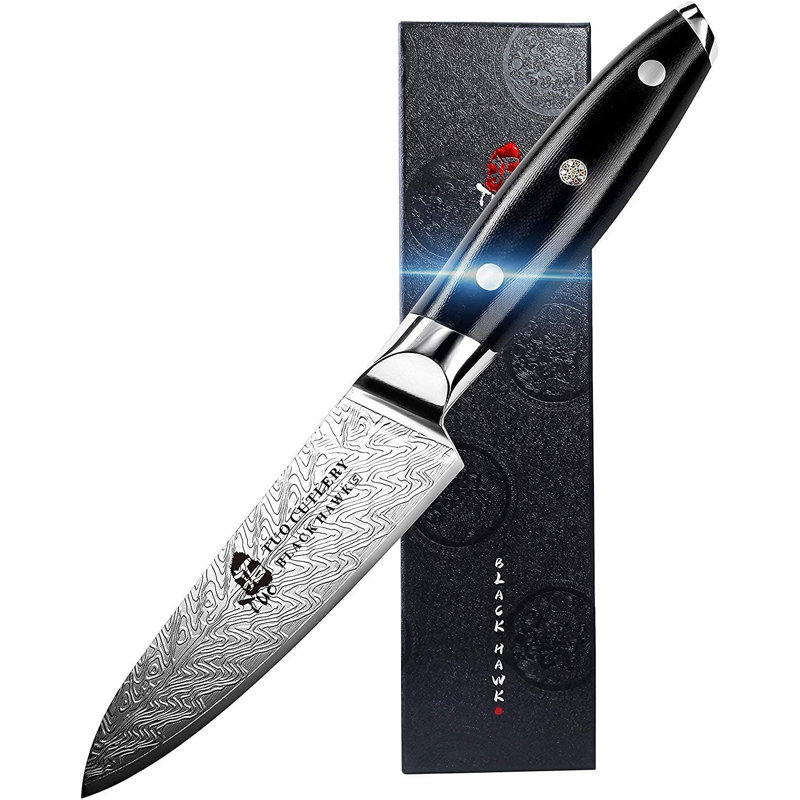 TUO Cutlery 3.5'' Paring Knife - Black Hawk-S Series, Small Chef’s Kitchen Knife