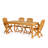Ellie-Maye Rectangular Teak Outdoor Dining Table , in. W 35.50'' in. D-1887875943