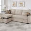 Canapé modulaire convertible en tissu Dorris