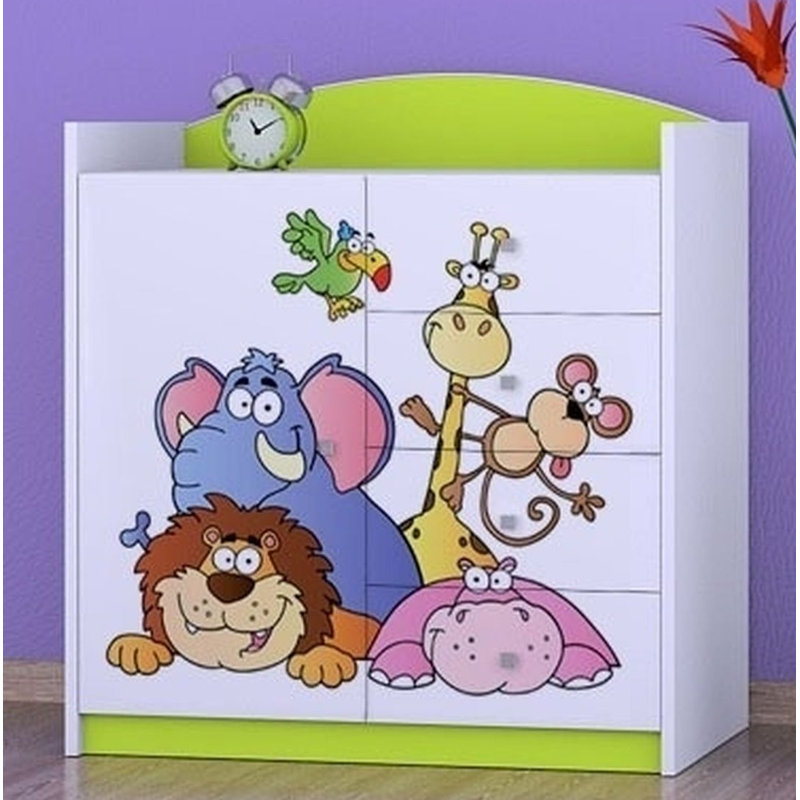 Niemeyer Kids 4 - Drawer Combo Dresser, Green