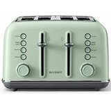 Buydeem 4 Slice Long Slot Crumb Retro Toaster