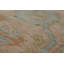 Grand tapis bleu indien à motif floral Oushak 12 x 15