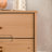 Solid Wood Groove Handle 2-Drawer Nightstand-1938563877
