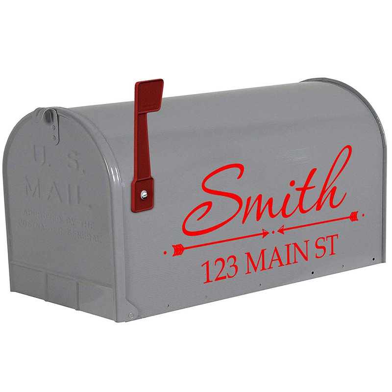 Plaque d'adresse personnalisée, Rouge, Oui