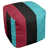 Rouge / noir / bleu sarcelle