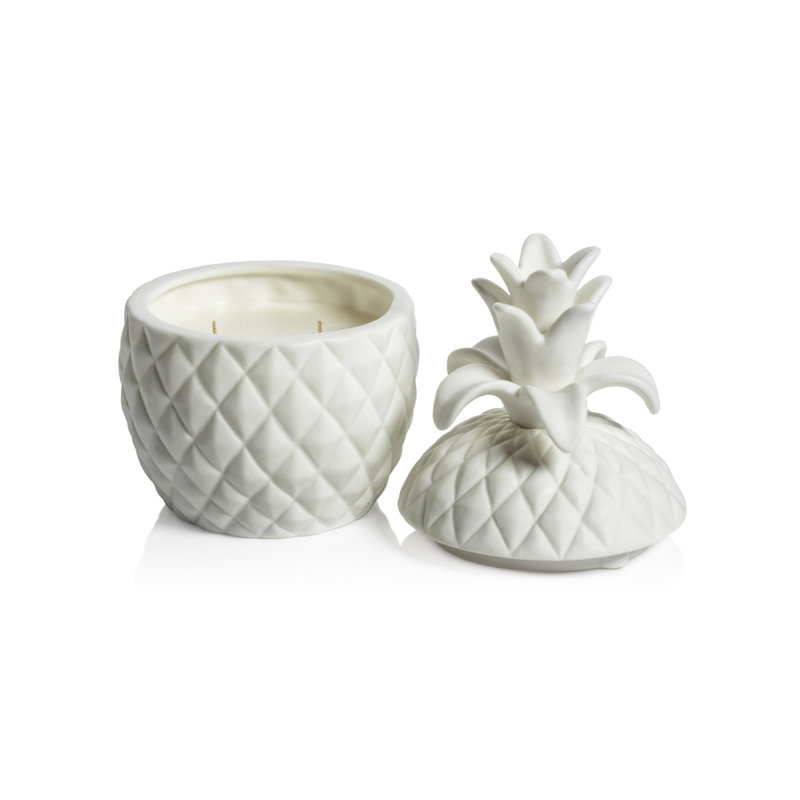 Bougie parfumée Ananas Blanc, H 7 po x l 4,5 po x P 4,5 po