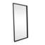 Grand miroir de plancher en métal noir minimaliste