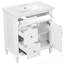 Meuble-lavabo de salle de bain avec lavabo, un tiroir rabattable et deux tiroirs-615416335