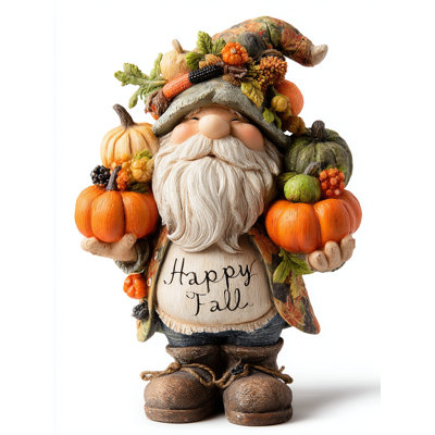 Happy Fall Gnome Wrapped Canvas Wall Art