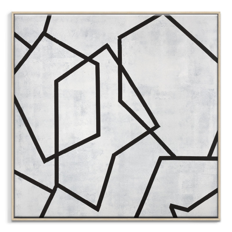Geometric 5 by Chalie Macrae - Print on Canvas, Timber, 76cm H x 76cm W