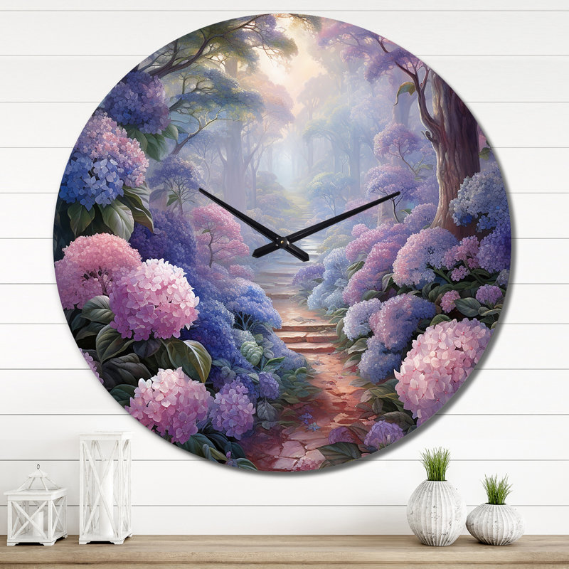 Daejuan - Horloge murale florale, Très grand