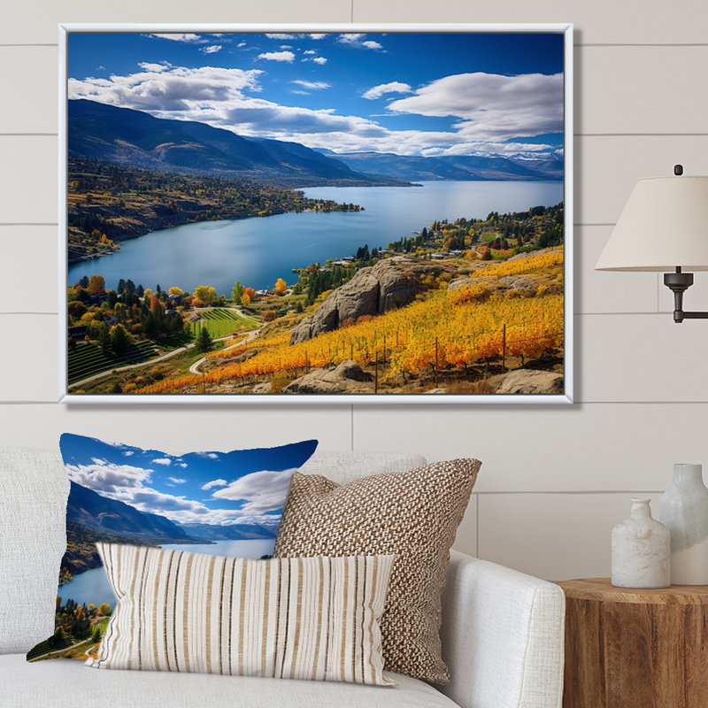 Impression sur toile Berman Canada Okanagan Serenity I, H 30 po x l 40 po x P 1,5 po, Cadre flottant blanc
