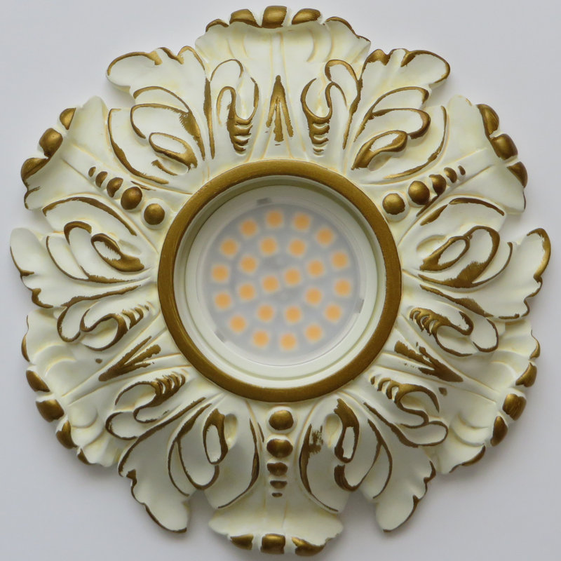 Eckard Canless 5.9" LED Recessed Downlight Surround, Antique Gold