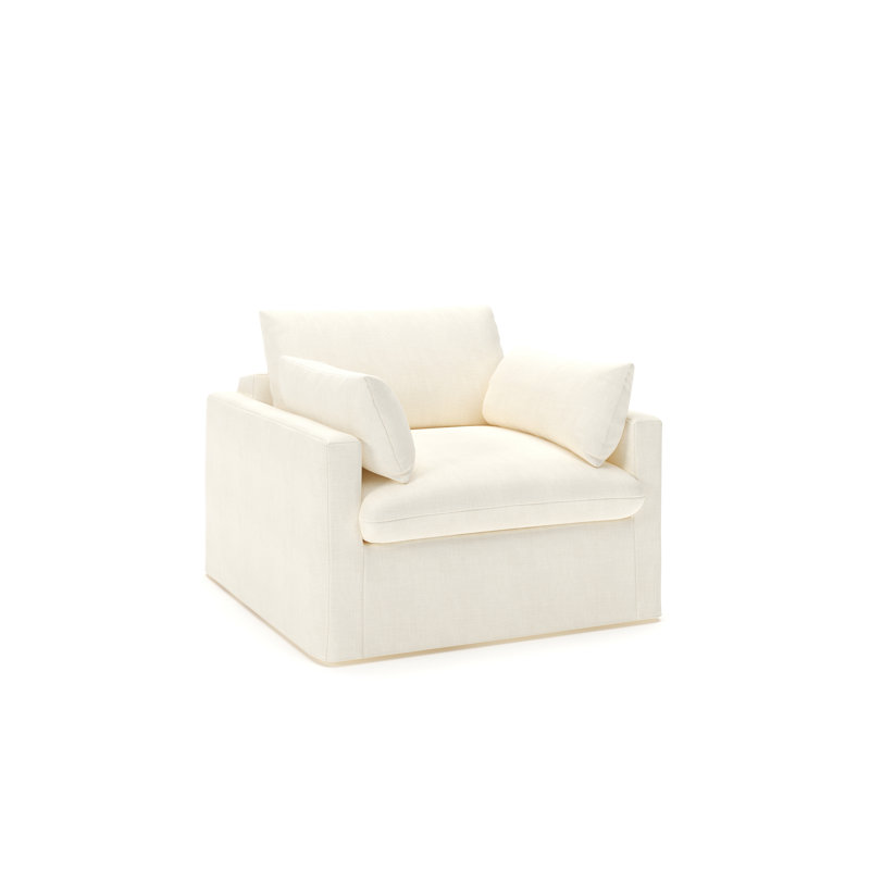 Chaise et demi Luna, Natté perle Conversation