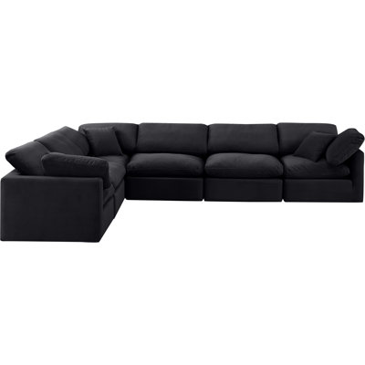 Hinami Velvet L-Shaped Sectional Reversible