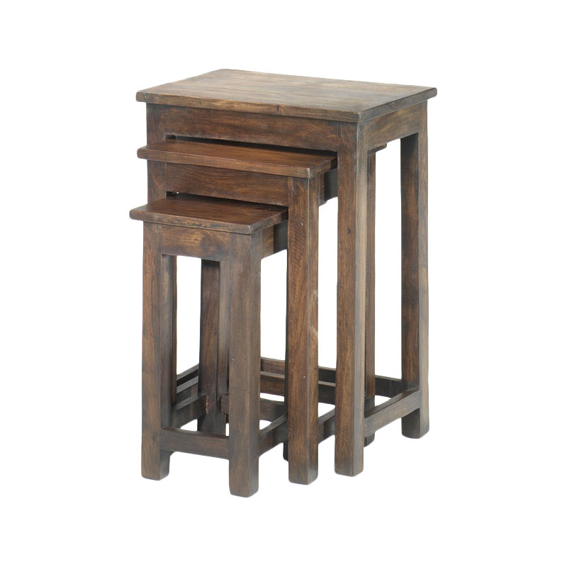 Jali Indian Solid Wood Nesting Tables