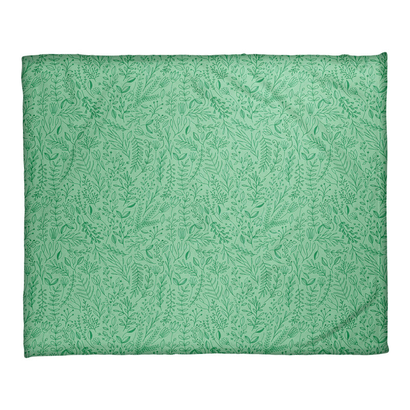 Couverture florale ditsy Katelyn Elizabeth, l 32,5 po x L 42,5 po, Vert clair