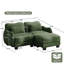 Causeuse en chenille avec repose-pieds mobile (vert)