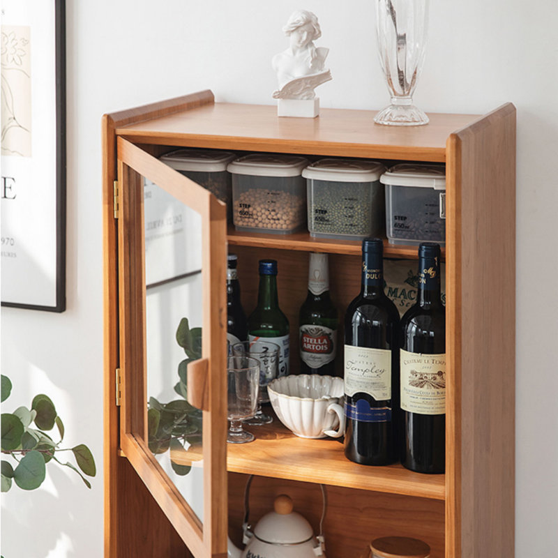 Modern Simple Solid Wood Display Cabinet