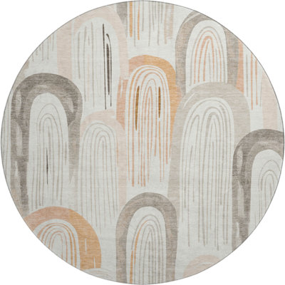 Premium Machine Washable Harjo AMF1588 Geometric Rug